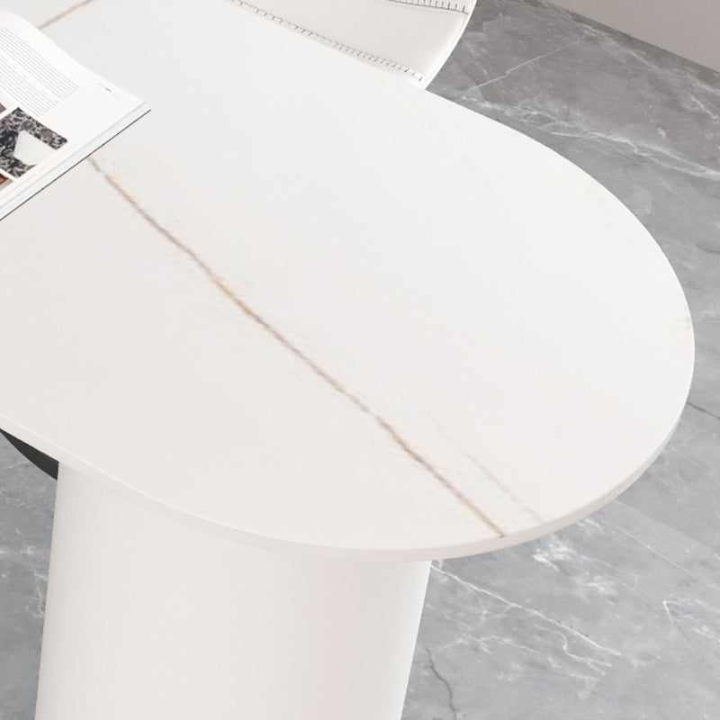 Modern 1/3 Pieces Bar Table Set Stone Counter Table with Stools for Living Room