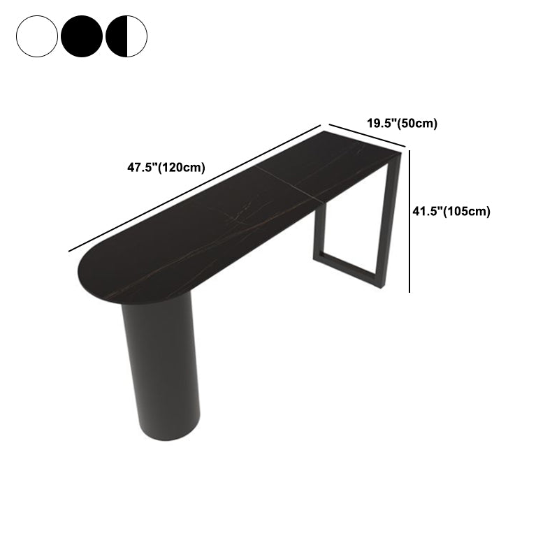 Modern 1/3 Pieces Bar Table Set Stone Counter Table with Stools for Living Room