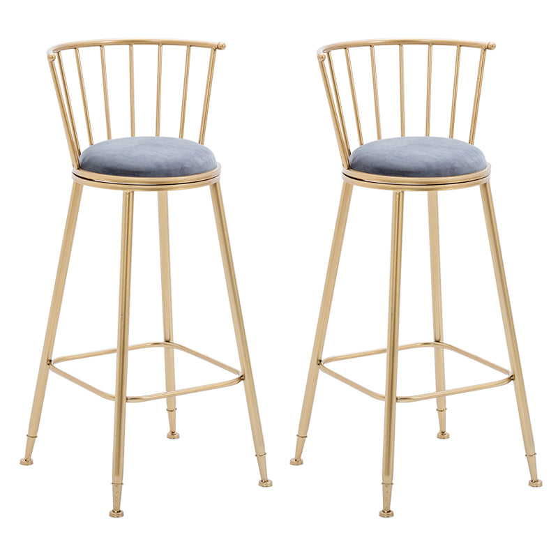 Glam 1/2/4/7 Pieces Bar Table Set Rectangle Bar Table with Metal High Stools