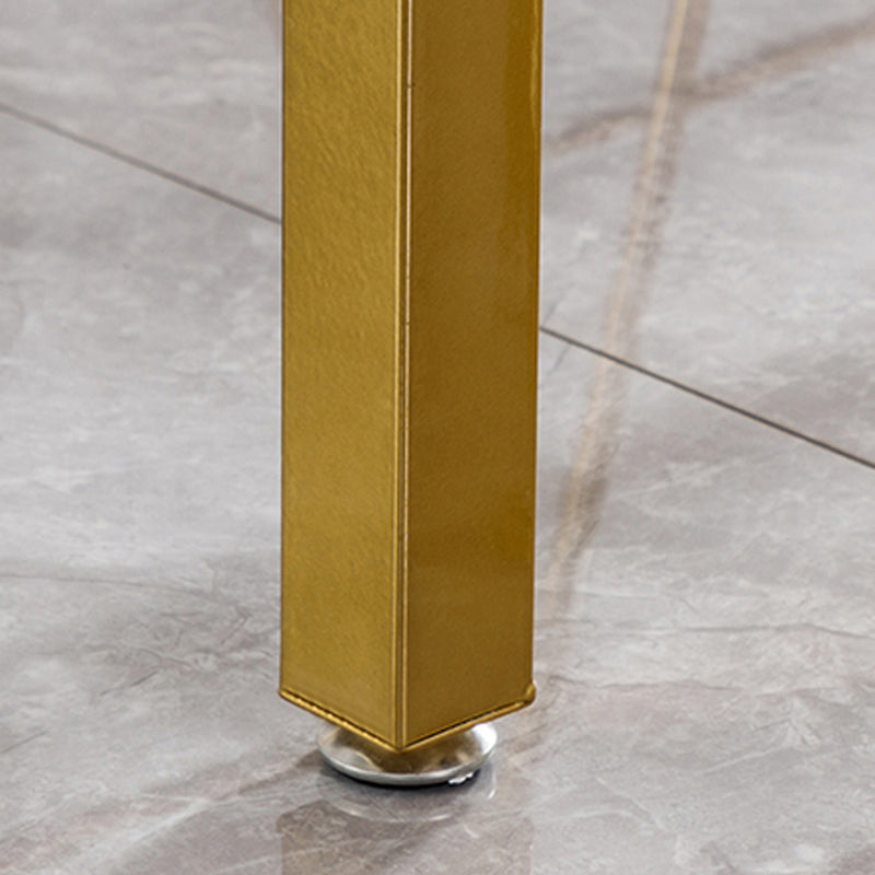 Glam 1/2/4/7 Pieces Bar Table Set Rectangle Bar Table with Metal High Stools