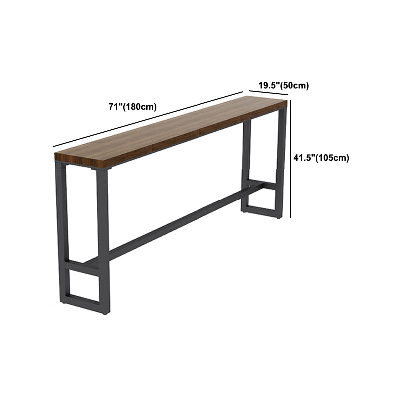 Industrial Wood Bar Table Set 1/2/7 Pieces Rectangular Counter Set for Home Use