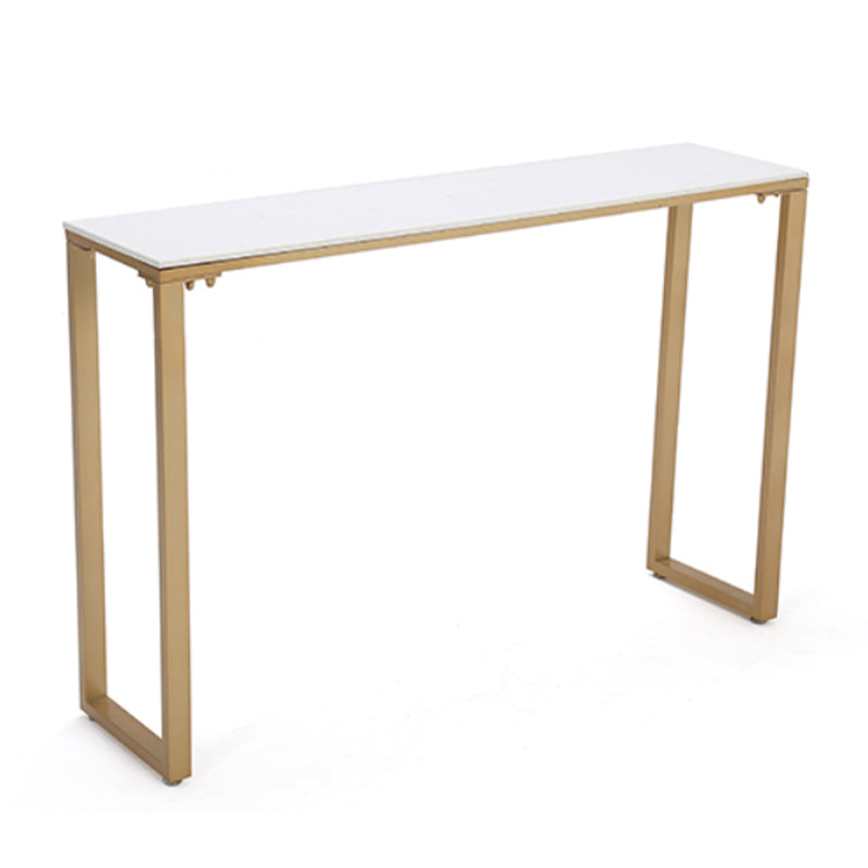 Glam Indoor 1/2/3/4/9 Pub Dining Set Pieces Rectangle White Marble Bistro Set