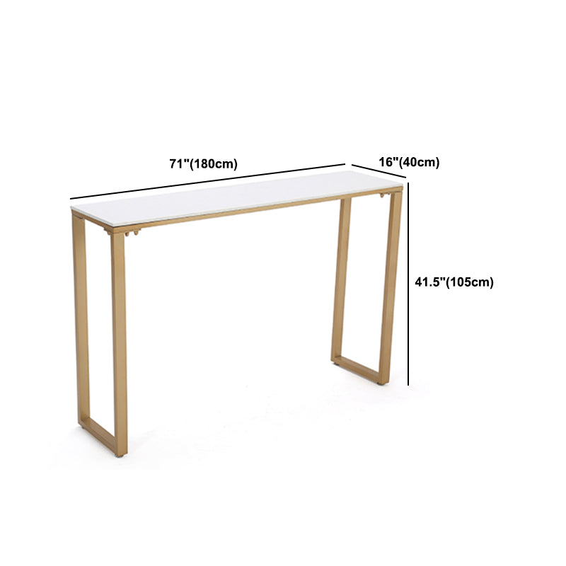 Glam Indoor 1/2/3/4/9 Pub Dining Set Pieces Rectangle White Marble Bistro Set