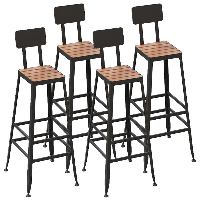 Modern Table Set 1/4/5 Pieces Bar Rectangle Bar Table with Metal High Stools for Kitchen