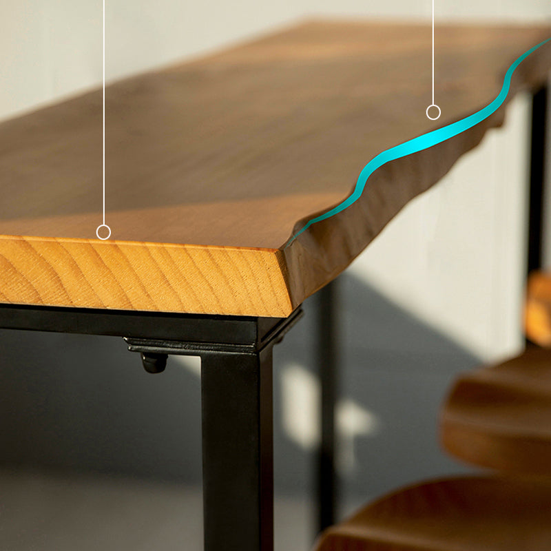 Modern 1/3/4 Pieces Bar Table Set Rectangle Pine Wood Counter Table for Living Room