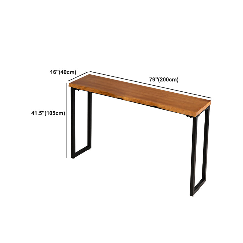 Modern 1/3/4 Pieces Bar Table Set Rectangle Pine Wood Counter Table for Living Room