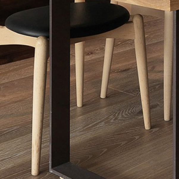 Modern Dining Set 1/7 Pieces Rectangle Pine Wood Dining Table