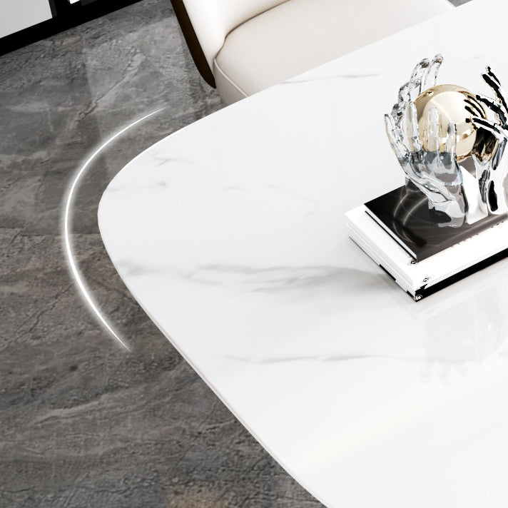 Modern Dining Table Set 1/2/5 Pcs Stone Dining Table with Armless Chairs