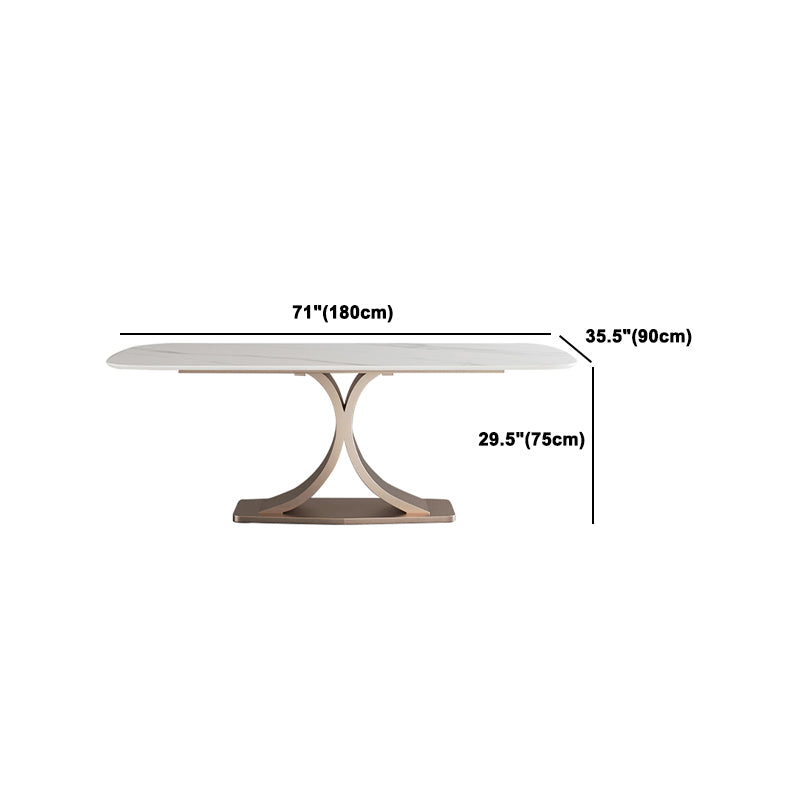 Modern Dining Table Set 1/2/5 Pcs Stone Dining Table with Armless Chairs