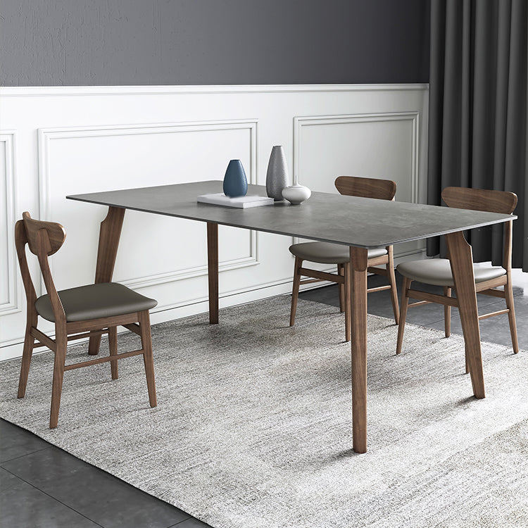 Modern Dining Room Set 1/4/5/6 Pcs Solid Wood Frame Dining Table and Chairs