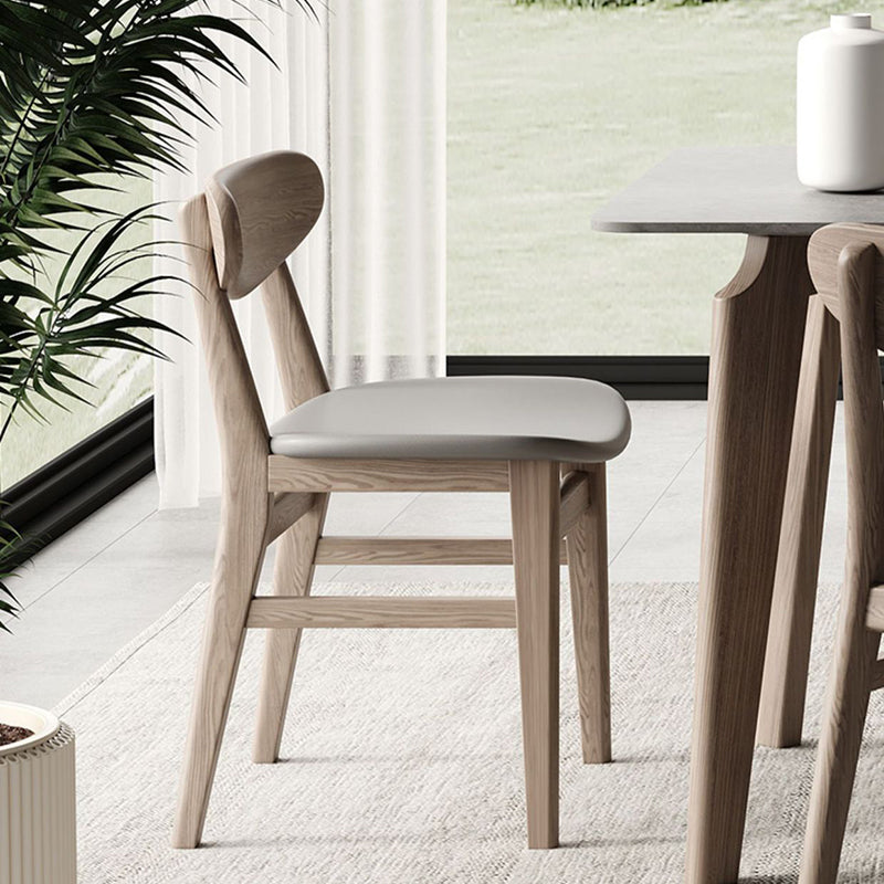 Modern 1/4/5/6 Pieces Rectangle Dining Set Sintered Stone Top Solid Wood Table Set