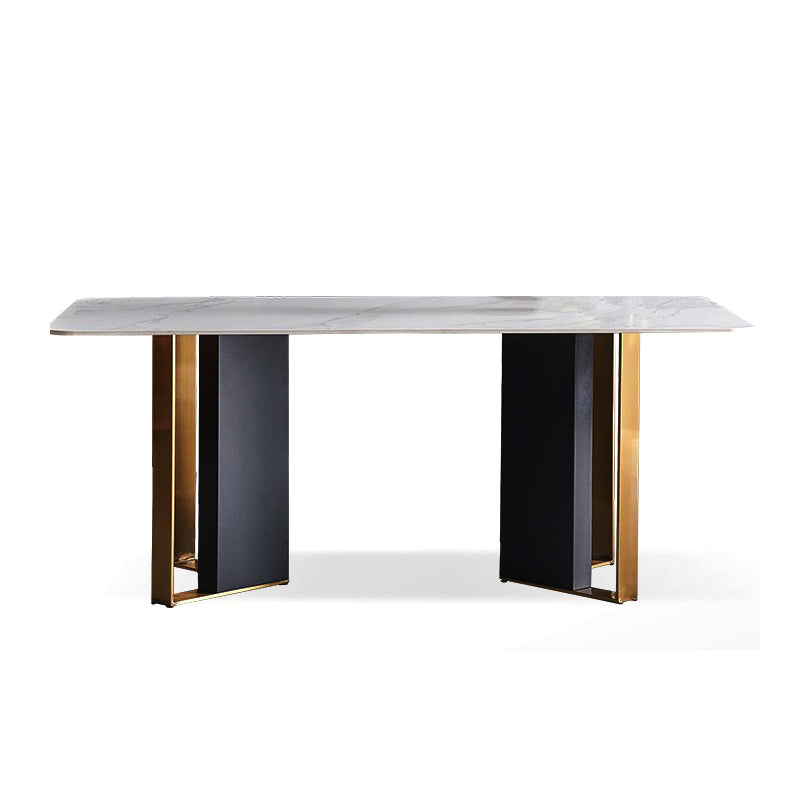 Glam Sintered Stone Dining Set Rectangle 1/4/5/7 Pieces Dining Set