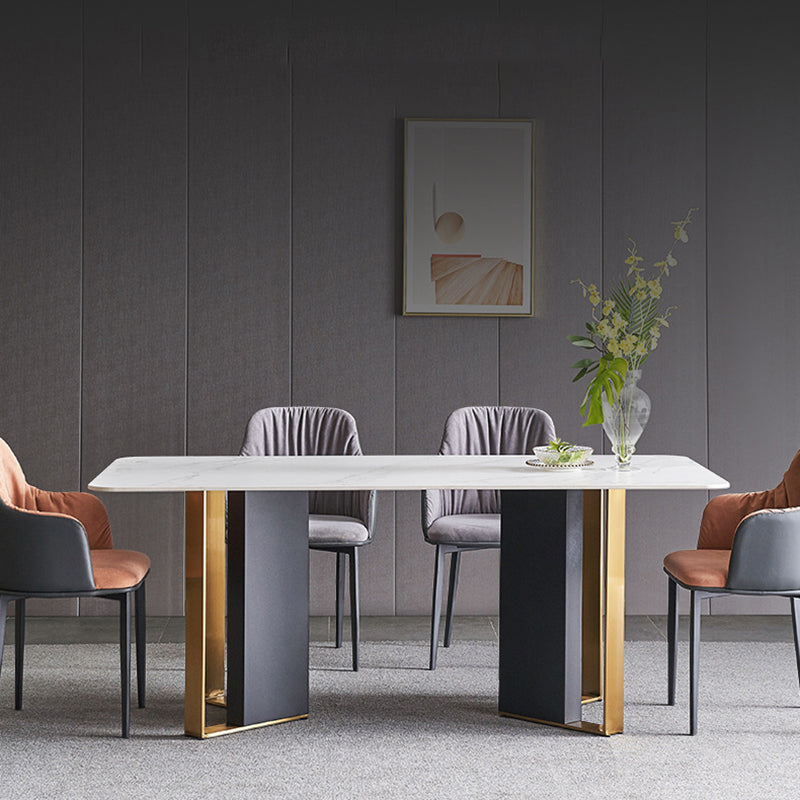 Glam Sintered Stone Dining Set Rectangle 1/4/5/7 Pieces Dining Set