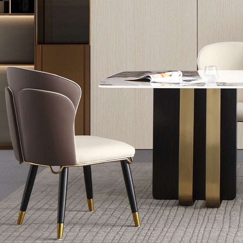 Designer Style Rectangle Dining Set 1/2/5/7 Pieces Sintered Stone Top Dinette Table Set