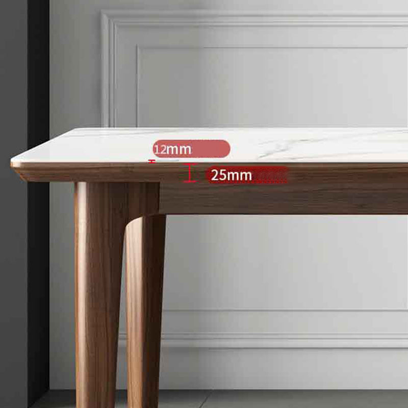 Modern Style Sintered Stone Dining Set Wood 1/3/4/5/7 Pieces Dining Set for Dining Areas