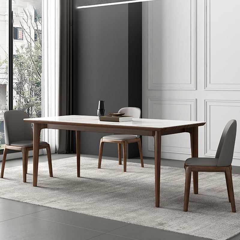 Modern Style Sintered Stone Dining Set Wood 1/3/4/5/7 Pieces Dining Set for Dining Areas