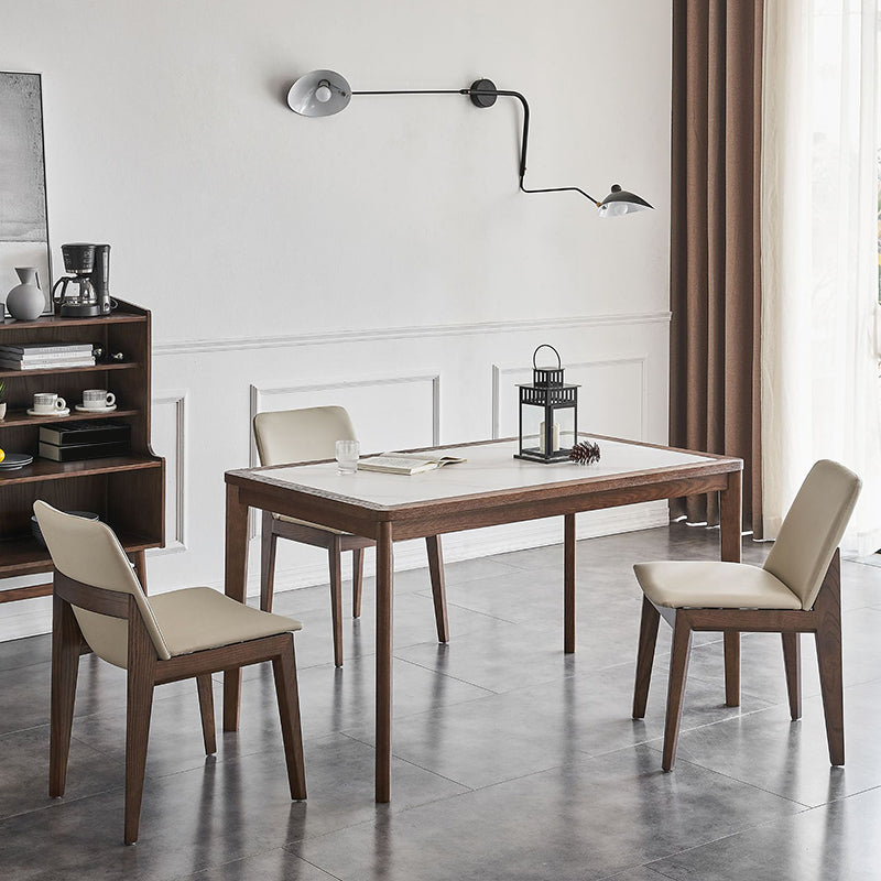 Designer Style Rectangle Dining Set 1/2/4/5 Pieces Sintered Stone Top Dinette Table Set