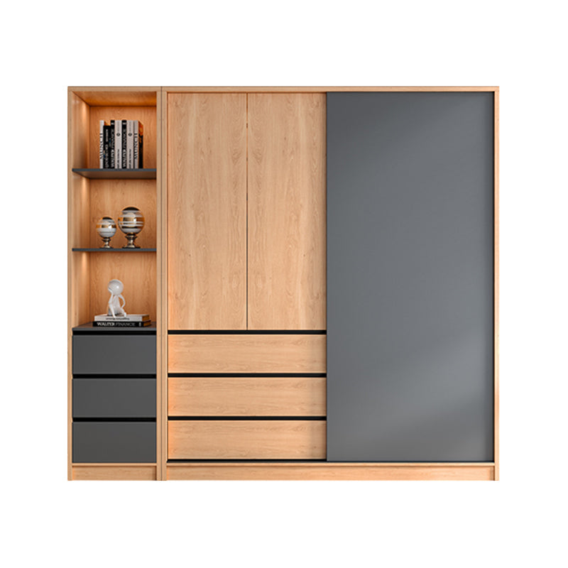 Engineered Wood Wardrobe Cabinet With Drawer Modern Wardrobe Armoire