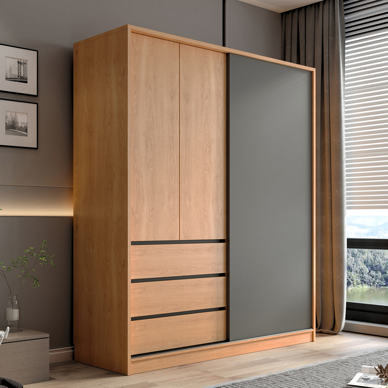 Engineered Wood Wardrobe Cabinet With Drawer Modern Wardrobe Armoire