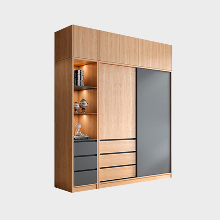 Engineered Wood Wardrobe Cabinet With Drawer Modern Wardrobe Armoire