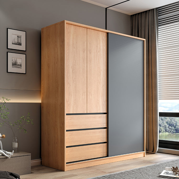 Engineered Wood Wardrobe Cabinet With Drawer Modern Wardrobe Armoire