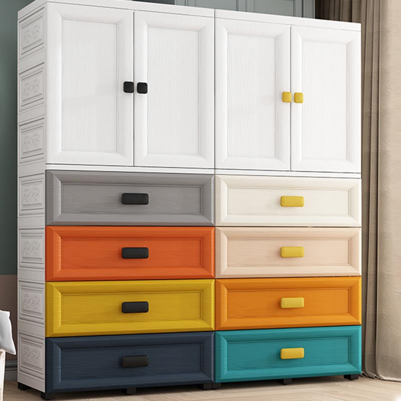 Modern Style Bathroom Wardrobe Plastic Wardrobe Closet with Legs