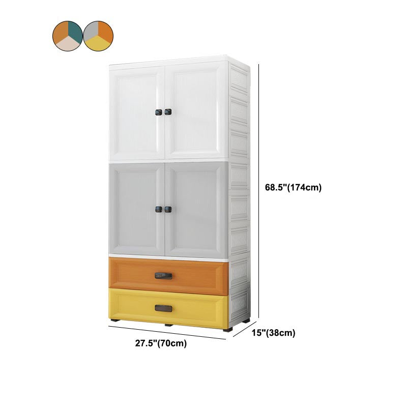 Modern Style Bathroom Wardrobe Plastic Wardrobe Closet with Legs