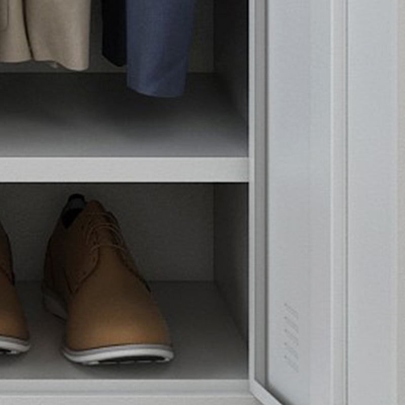 Steel Contemporary Wardrobe Closet Hinged Wardrobe Armoire for Home