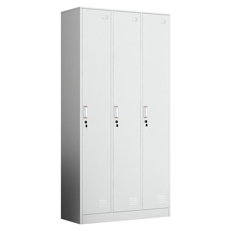 White Steel Wardrobe Armoire Contemporary Hinged Wardrobe Cabinet