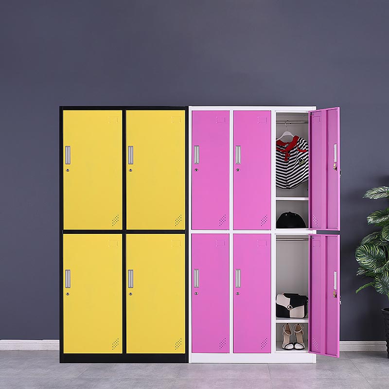 Hinged Steel Wardrobe Cabinet Contemporary Wardrobe Armoire for Home