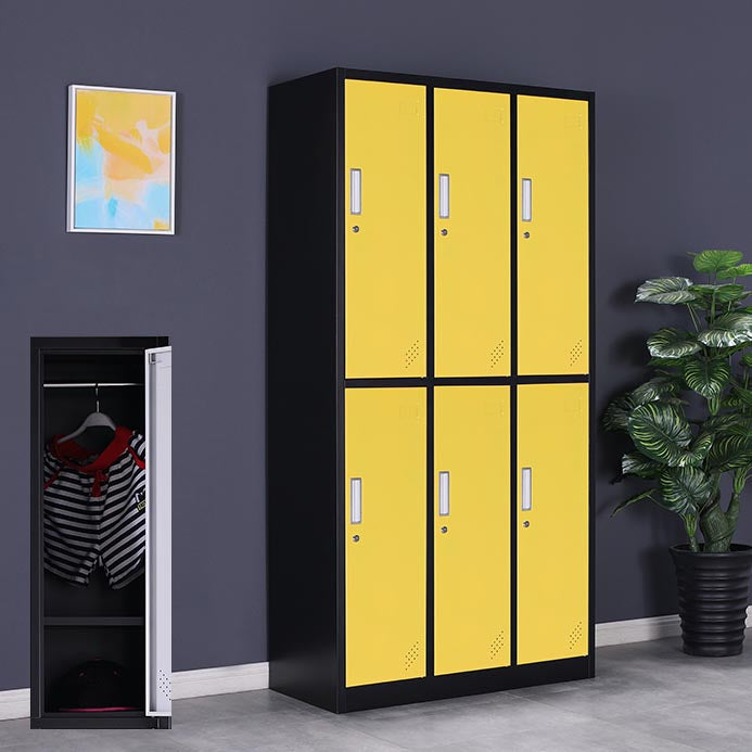 Hinged Steel Wardrobe Cabinet Contemporary Wardrobe Armoire for Home