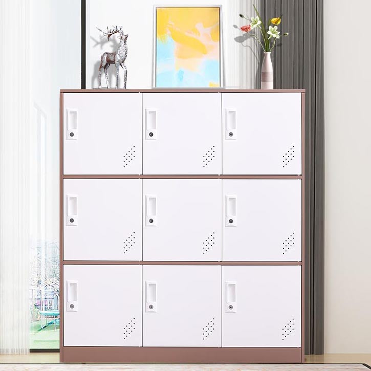 Hinged Steel Wardrobe Cabinet Contemporary Wardrobe Armoire for Home