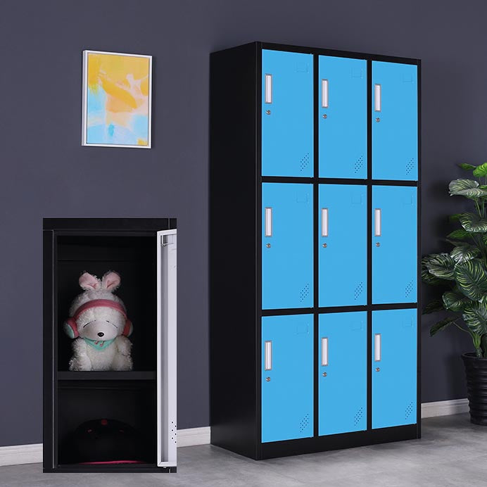 Hinged Steel Wardrobe Cabinet Contemporary Wardrobe Armoire for Home