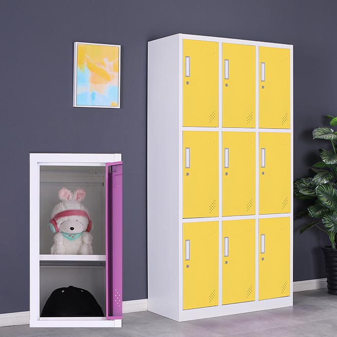 Hinged Steel Wardrobe Cabinet Contemporary Wardrobe Armoire for Home