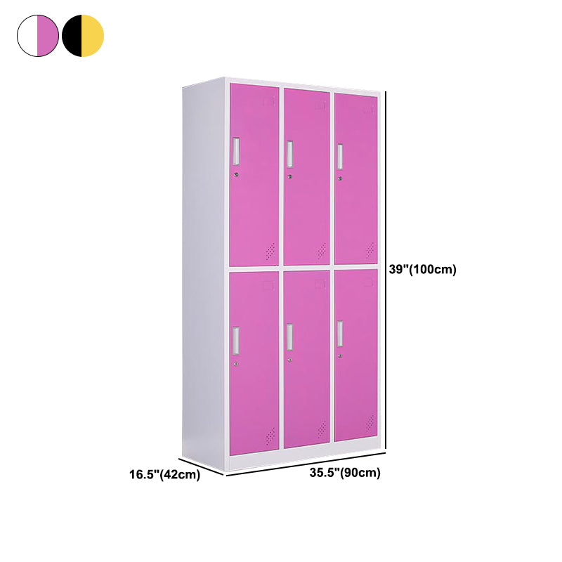 Hinged Steel Wardrobe Cabinet Contemporary Wardrobe Armoire for Home