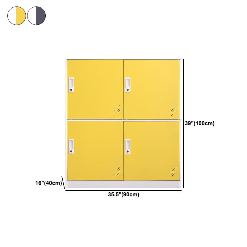 Hinged Steel Wardrobe Cabinet Contemporary Wardrobe Armoire for Home