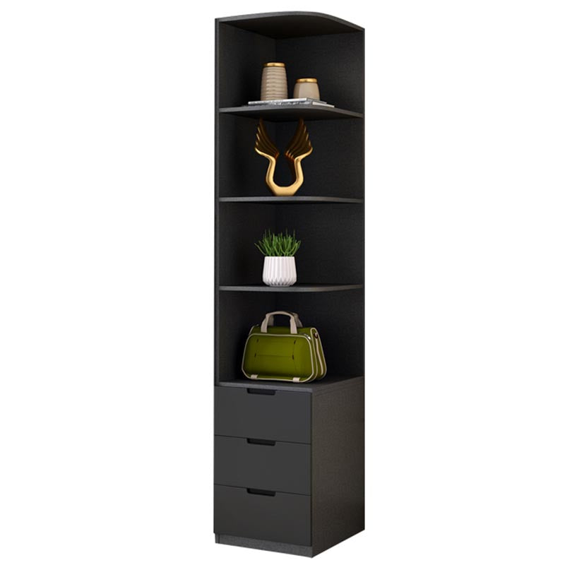 Contemporary Style Gray Colour Wardrobe Wood Soft Close Drawer Wardrobe Closet