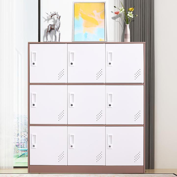 Contemporary Style Wardrobe Armoire Metal Wardrobe Closet with Locks