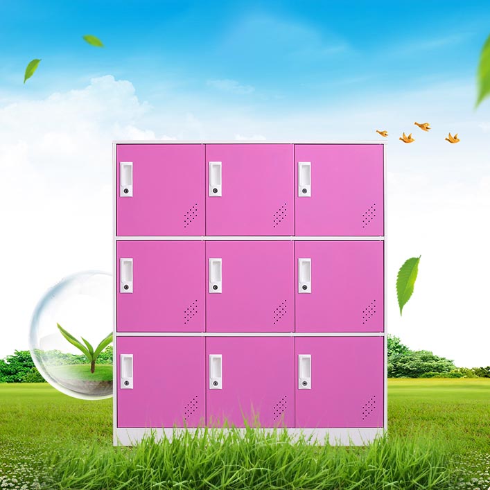 Contemporary Style Wardrobe Armoire Metal Wardrobe Closet with Locks