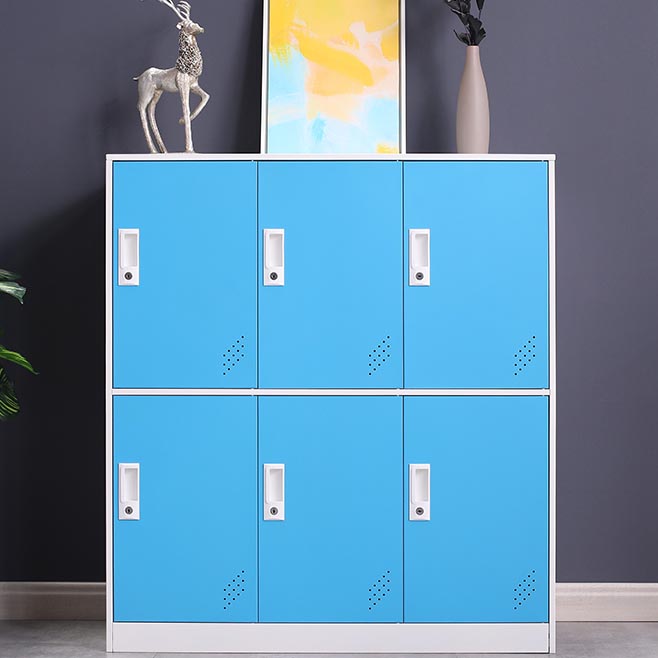 Contemporary Style Wardrobe Armoire Metal Wardrobe Closet with Locks