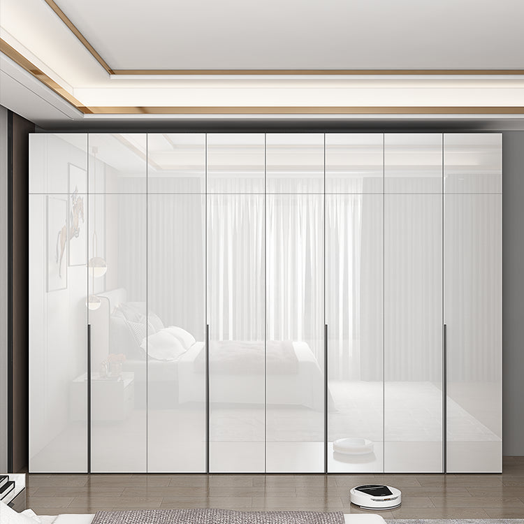 Contemporary Style Wood Wardrobe White Colour Wardrobe Closet with 1 Drawer