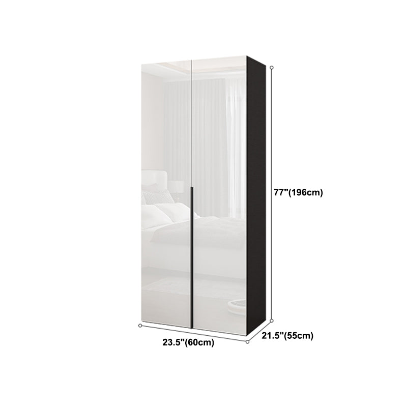 Contemporary Style Wood Wardrobe White Colour Wardrobe Closet with 1 Drawer