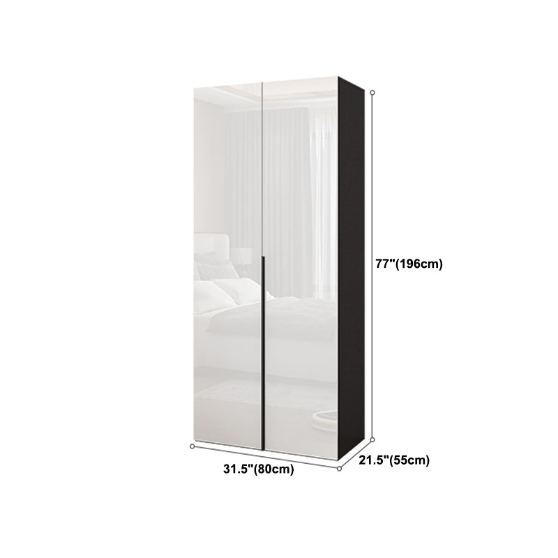 Contemporary Style Wood Wardrobe White Colour Wardrobe Closet with 1 Drawer