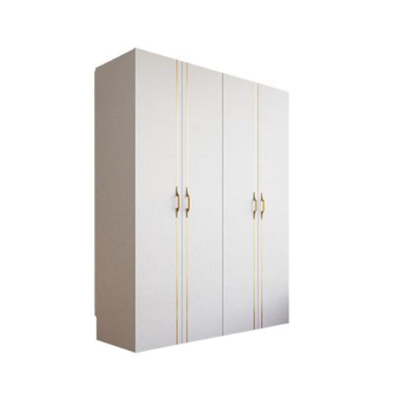Contemporary Style Wood Wardrobe White Colour Soft Close Drawer Wardrobe Closet