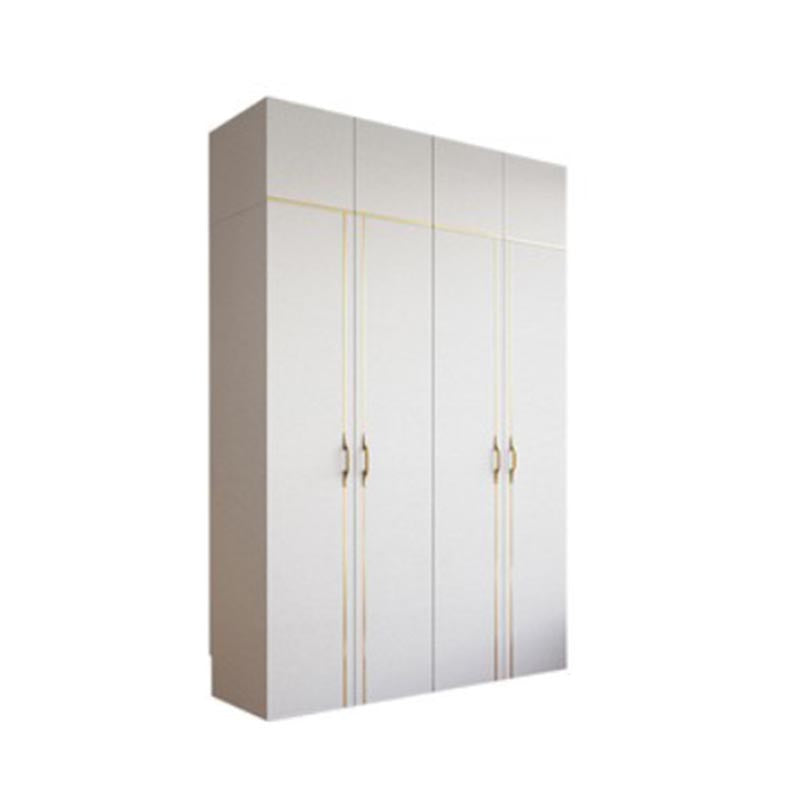 Contemporary Style Wood Wardrobe White Colour Soft Close Drawer Wardrobe Closet