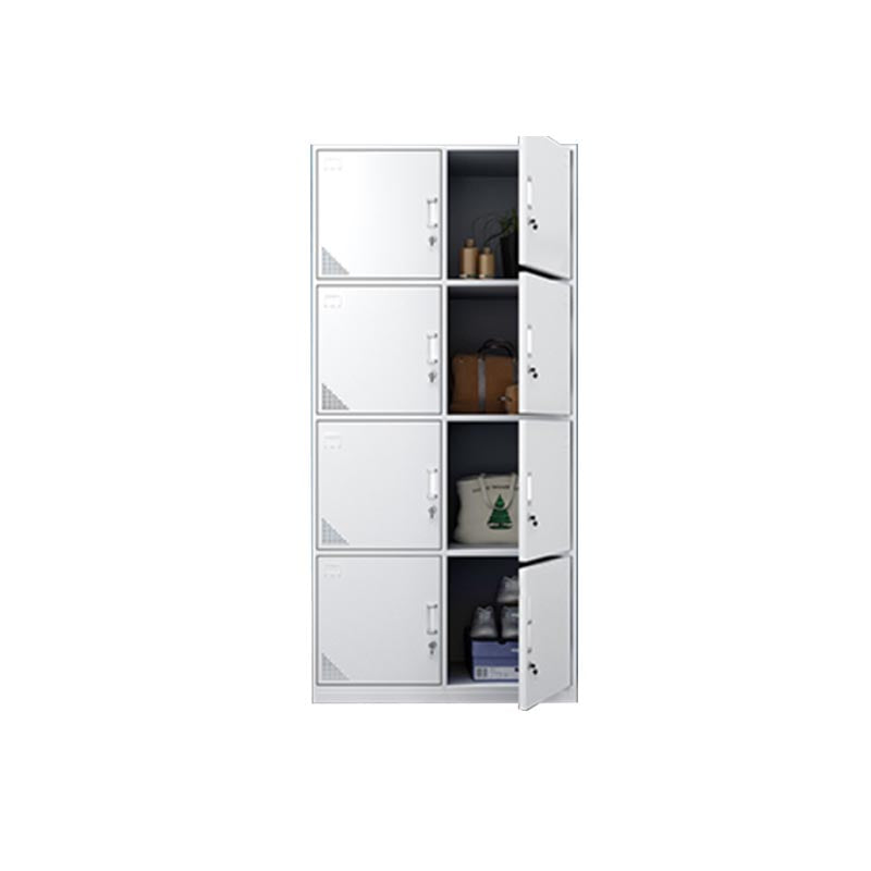 Contemporary Wardrobe Armoire White Color Steel Wardrobe Closet with Locks