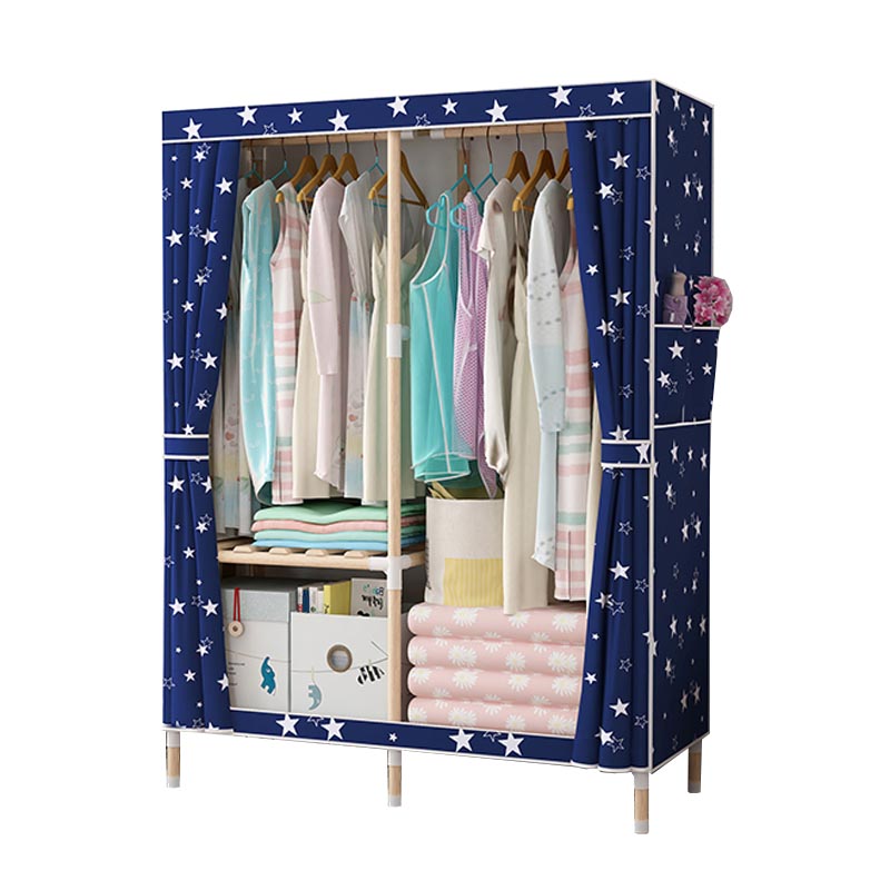 Contemporary Style Wardrobe Armoire Solid Wood Wardrobe Closet with Legs