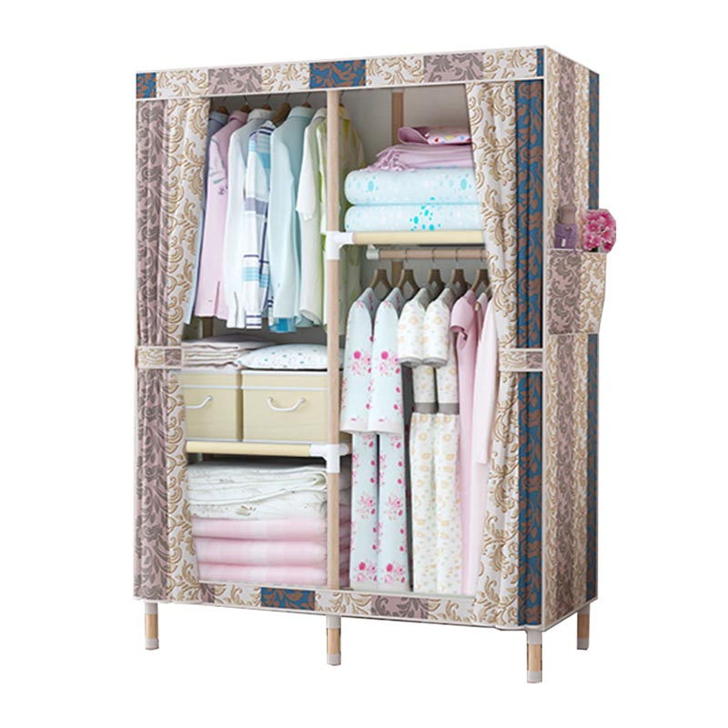 Contemporary Style Wardrobe Armoire Solid Wood Wardrobe Closet with Legs