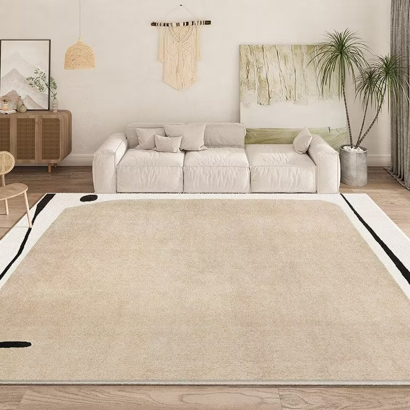 Rectangle Shape Abstract Pattern Rug Stain Resistant Loom Rug for Bedroom