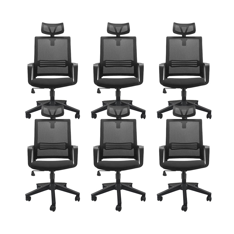 Modern Wheels Office Chair Microfiber Black Task Mid-Back Chair